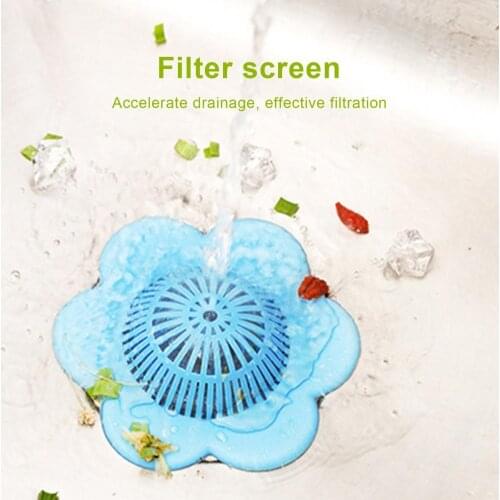 Drain Hair Catcher Foldable Punch-free Flexible Bathroom Bathtub Kitchen Hair Stopper Anti-clogging floor drain for sink