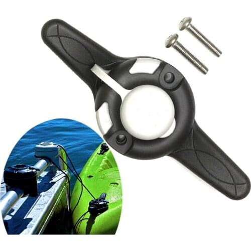 Canoe Kayak Cleat Port RIB Port Tie Up Cleat Rowing Boats Sea Fishing Holder Mount Base Rod Pole Tackle Kit Accessory