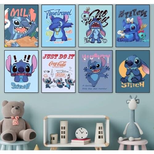 5D Diamond Painting Disney Interesting Creative Nordic Stitch Cartoon Posters Wall Art Pictures for Kids Room Decor