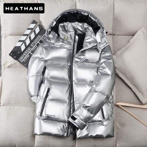 Mens New Shiny Down Jacket Male 90% White Duck Down Solid Color Short Coat Youth Men Korean Thicken Casual Zipper Couple Jacket