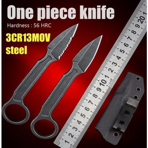 Mini One Piece Fixed Blade Karambit Tactical Knife 3Cr13Mov Stainless Steel Camping Self Defense Knives EDC Tools Survival Knife
