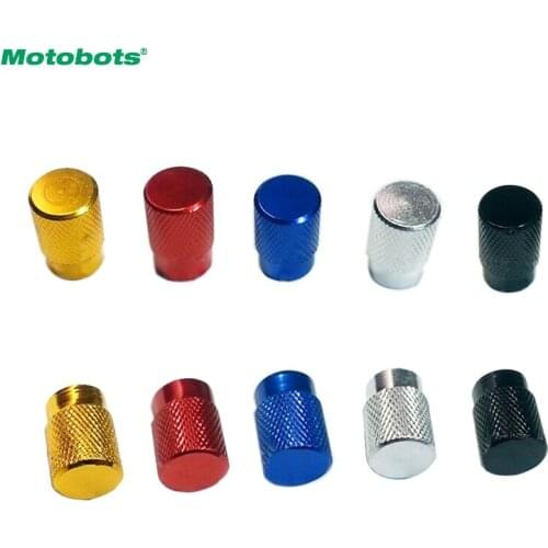 MOTOBOTS 200PCS Aluminum Alloy Car Wheel Tire Valve Stem Caps Dust Covers 5-Color Gold,blue,red,silver,black #CA5483