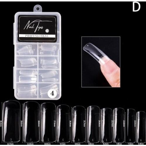 100PCS Cheap Nail Tips Transparent Nail Capsule Fake Fingernails Artifical False Nails French Acrylic DIY Manicure Tools
