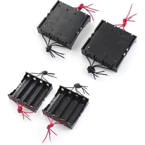 MasterFire 20pcs/lot Plastic 4 Slots 18650 Battery Holder Storage Box Case for 4 x 18650 Batteries With 8 Leads DIY Power Bank