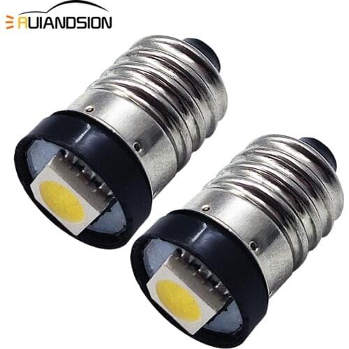 2X 3V 6V 12V 24V 4300K 0.5W E10 1 5050 Car Auto Screw-Socket mini Lamp Led Replacement Light 6000K White Amber
