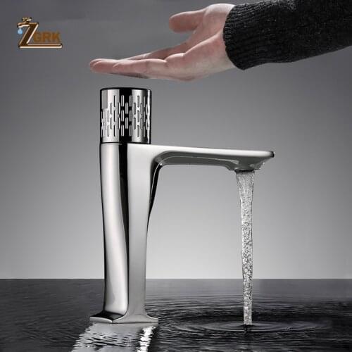 Smart Touch Faucets Brass Bathroom Sensor Water Tap grifo lavabo Zero Contact Auto Sensing Sink Mixer Tap Chrome Touch Faucet