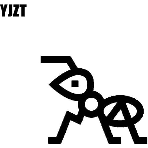 YJZT 12.5CM*10.3CM Minimalist Interesting Lovely Ant Dazzling Artistic Vinyl Decal Car Sticker Black/Silver C19-1473