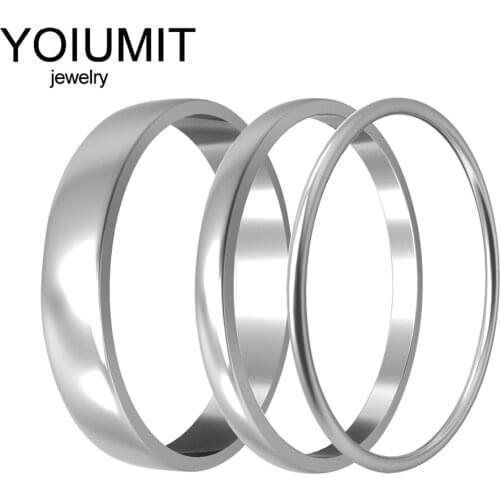 Yoiumit Inner Rings Filled Ring Accessories Women Rotating Stainless Steel Ring Material Interchangeable Acier Bague Femme Anill