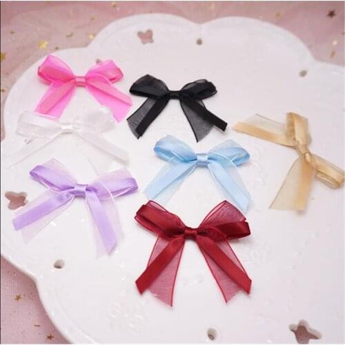 Sweet Girl lace double ribbon bownot Hair clip Lolita Womens Kawaii Hair Pin Headwear Cosplay Side clip B963