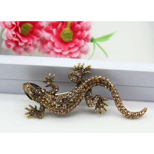 Punk Lizard Brooch Fashion Party Suit Shirt Decoration Pin For Women Men Clothes Accessories Gift