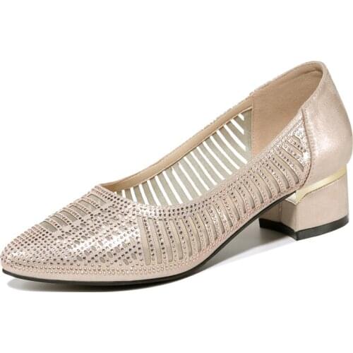 Pointed Thick Heel WomenS Shoes Set Foot Solid Color Shoes Women Platform WomenS Shoes