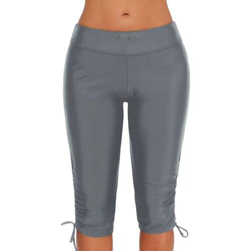 2019 Women Fitness Swim Bikini Bottom Shorts Quick Dry Swimming Trunks Tight Pant Swimwear