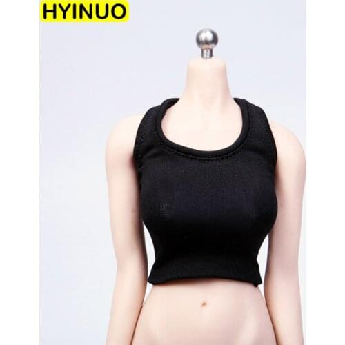 6 Colors 1/6 Scale Female Sexy Elastic Sports Vest Girl trend Candy Colors Clothes Clothing Set For 12"Action Figure Female Body