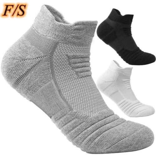 1Pair Running Stockings Men Short Socks thick Sweat Sweat-Absorbent Outdoor Sports Walking Stockings Basketball Stockings