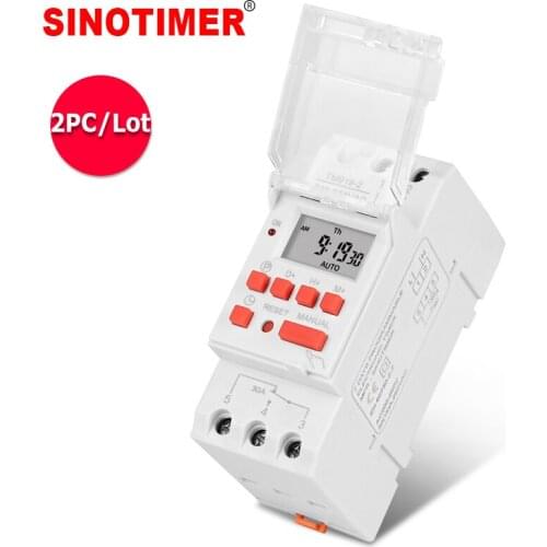 2PC/Lot SINOTIMER 30AMP Load 220V Programmable Digital TIMER SWITCH Time Relay for High Power Load LED Lighting