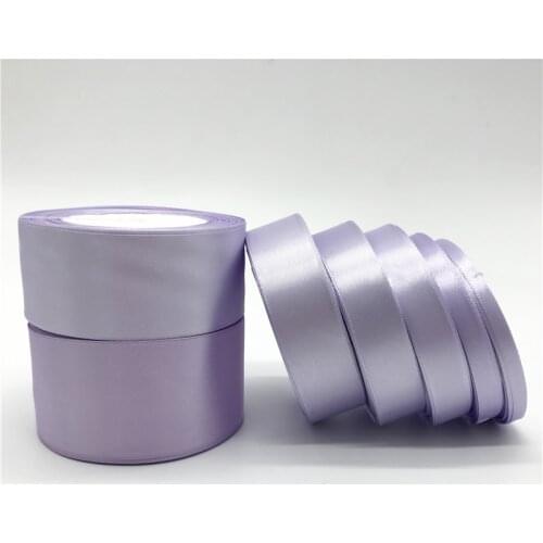 25yards/Roll (6mm-50mm) Light purple Silk Satin Ribbon Polyester Ribbon Bow Craft Decor Wedding Christmas Party Decoration