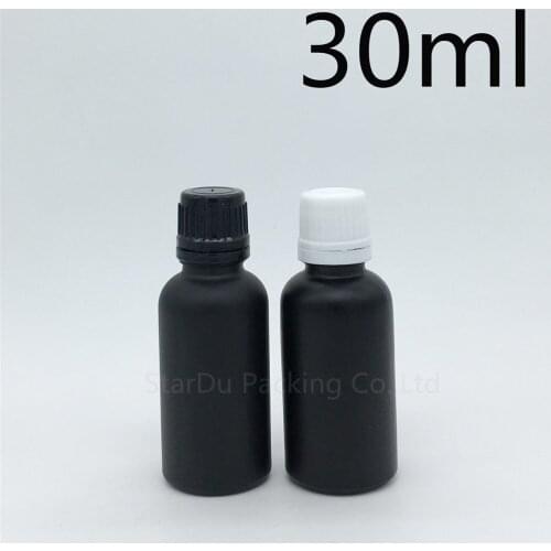 480pcs/lot 30ML Black Bottle , 30cc Vials Essential Oil Bottle with tamper evident cap Perfume glass bottles