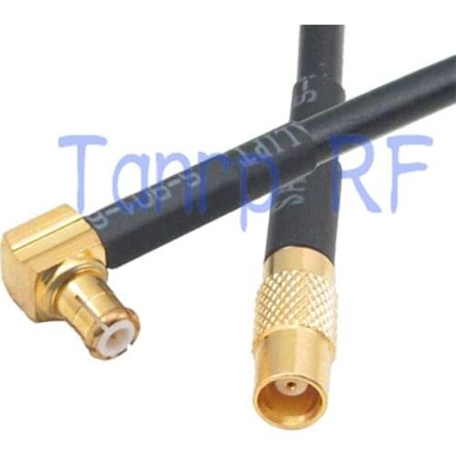 50CM Pigtail coaxial jumper cable RG174 extension cord 20in MCX male plug right angle to MCX female jack RF connector adapter