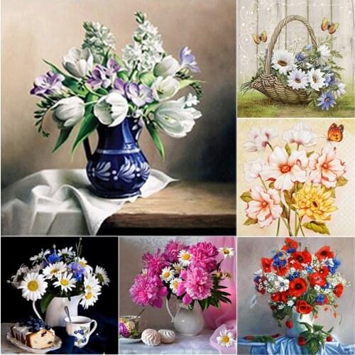 New 5D DIY Diamond Painting Butterfly Scenery Cross Stitch Flower Diamond Embroidery Full Square Round Drill Manual Home Decor
