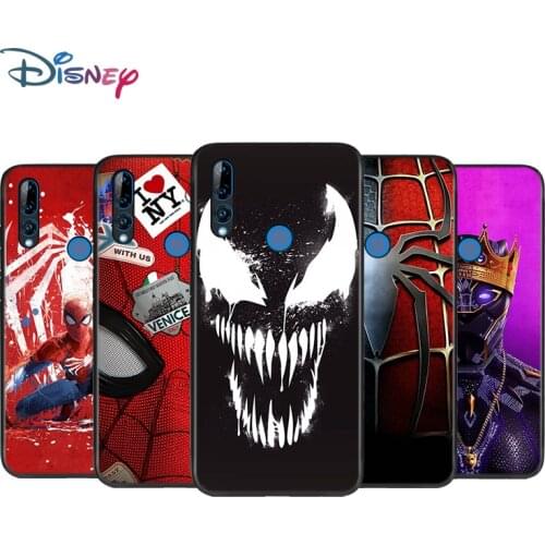 Marvel Venom Spiderman Silicone Cover For Honor 8 8A Prime 8X MAX 8C 8S 7A 7C 7S Play 3E V9 Pro Soft Black Phone Case