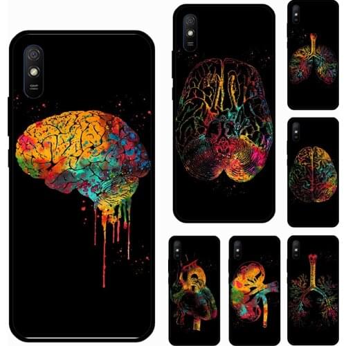 Human Heart Brain Lungs For Xiaomi Redmi Note 9 Pro 8 Note 10 Pro 8T 9S Cover For Redmi 9T 9A 9C 7A 8A K40 Case