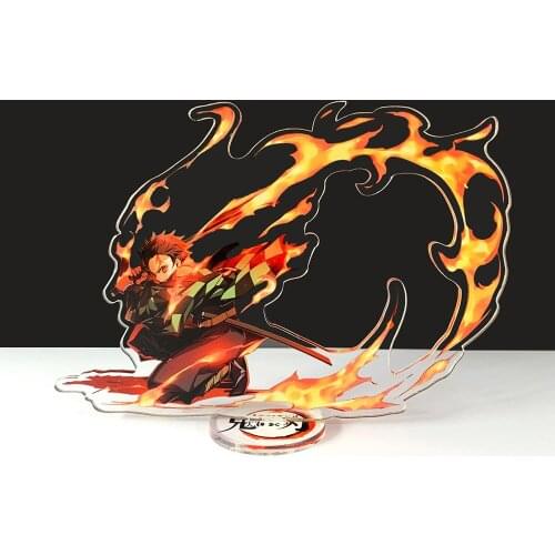 Demon Slayer Nezuko Zenitsu Tanjirou Giyuu Inosuke Anime Acrylic Stand Figure Desktop Decoration Collection Model Toy Gifts