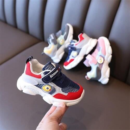 Childrens sports shoes spring and summer 2021 new baby shoes boys' soft soled walking shoes childrens hollow out leisure shoes