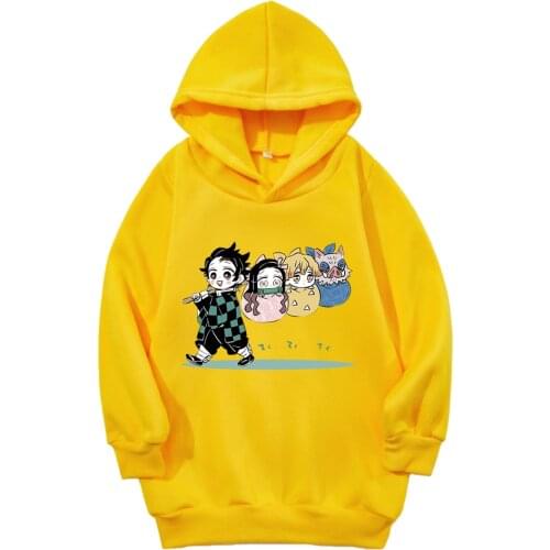 Sweatshirt Demon Slayers Blade Printed Childrens Clothes Baby Hoodie Kawaii Pattern Design Spring & Autumn Long Sleeve Jacket