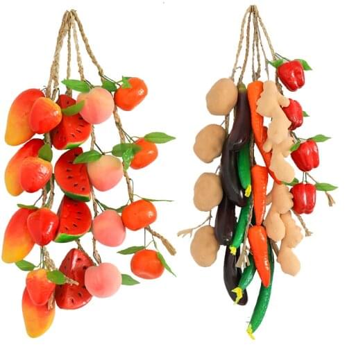 Artificial Fruit Vegetable fake simulated mini fall pumpkin Hanging Model cheap farmhouse decor food decoration Plastic
