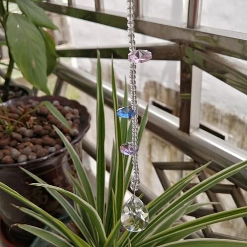 Camal 1pcs 38mm Crystal Drop Prism Sun Cather Rainbow Octagonal Beads Ornaments Hanging Suncatcher For Home Window Garden Decor