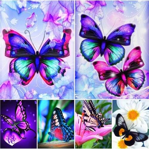 DIY 5D Diamond Painting Butterfly Animal Cross Stitch Handmade Embroidery Rhinestones Pictures Gift Home Decor Diamond Mosaic