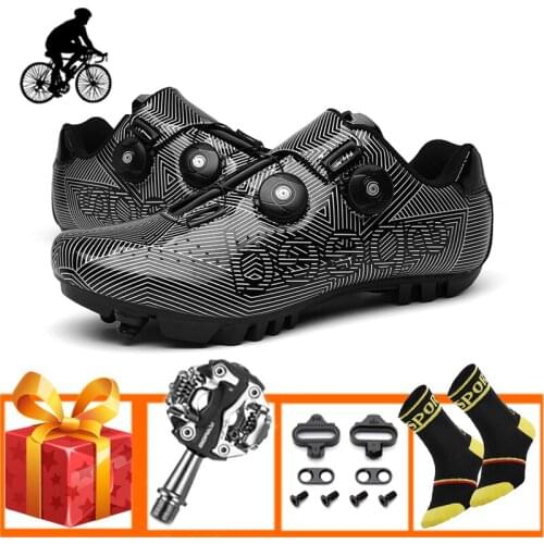 Cycling shoes mtb SPD Pedals breathable self-locking mountain bike sneaker for women men sapatilha ciclismo mtb bicycle shoes