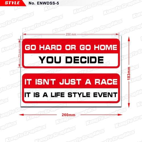 KUNGFU GRAPHICS Funny Slogans Styling Graffiti for Motorcycle ATV UTV Dirt Bike Motorbike Helmet Decals Sticker