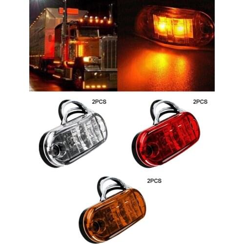 2pcs 12v 24v Led Side Marker Lights Lamp Car Styling for Trailer Trucks Caravan Side Clearance Marker Light Lamp Led 10-30V