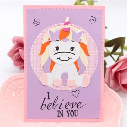 Cute Unicorn Metal Cutting Dies Stencils for DIY Scrapbooking/photo album Decorative Embossing DIY Paper Cards