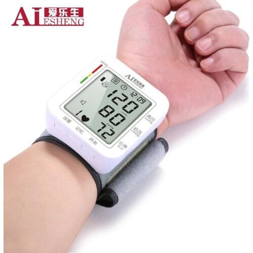 ALSHENG Cuff wrist blood pressure monitor LCD digital display medical Healthcare equipment tonometer electronic Sphygmomanometer