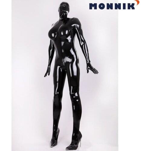 MONNIK latexsexy lingerie Full Cover Latex Zentai Bodysuits Unisex Fetish Rubber Jumpsuit Club Wear Unique