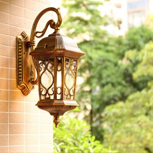 Retro outdoor wall light europe villa sconce lamp E27 waterproof exterior garden doorway light vintage porch lamp Black Bronze