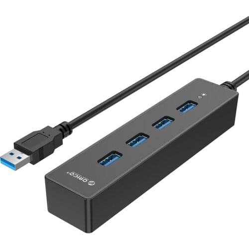 ORICO 4-port USB3.0 high-speed hub, 30cm conjoined data cable Blue LED indicator 5Gbps fast transmission,ORICO W8PH4-U3