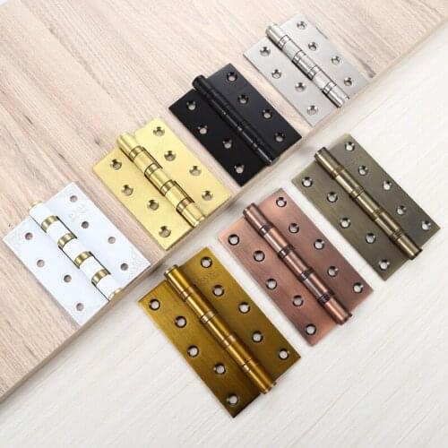 4"Inches 3pcs Furniture Hinge Hardware Accessories 304 Stainless Steel Hinges for Window Cabinet Drawer Dresser Connector Tools