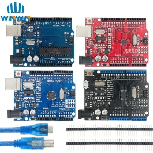 UNO R3 UNO board UNO R3 CH340G+MEGA328P/ATMEGA16U2+MEGA328P Chip 16Mhz For Arduino UNO R3 Development board+USB CABLE WeMos