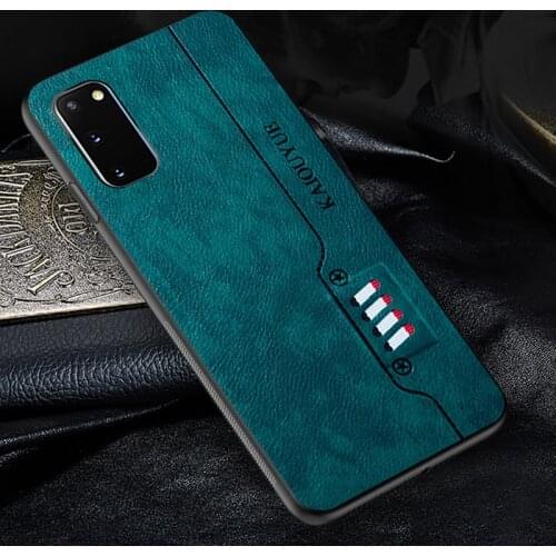 For Samsung S8 S9 S10 S20 Plus Luxury Leather Anti Fall For Samsung A50 A51 A71 S20 Ultra Note 10 Plus Silicon Soft Edge Cover