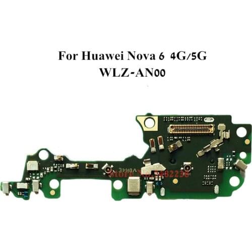 Original SIM Reader MIC For Huawei Nova 6 4G 5G WLZ-AN00 Microphone WIFI Single Antenna Board Flex Cable SD/SIM Card Booth