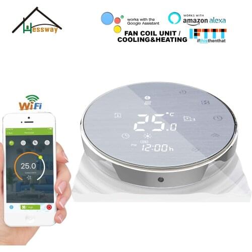 HESSWAY TUYA APP room thermostat wifi controller for 2p 4pipe cooling heating