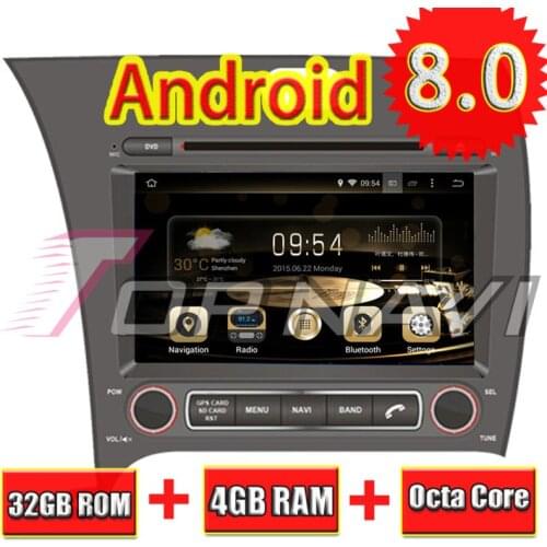 TOPNAVI 8'' Octa Core Android 8.0 Car GPS Navigation for KIA CERATO/K3/FORTE RHD 2013- Autoradio DVD Multimedia Audio Stereo