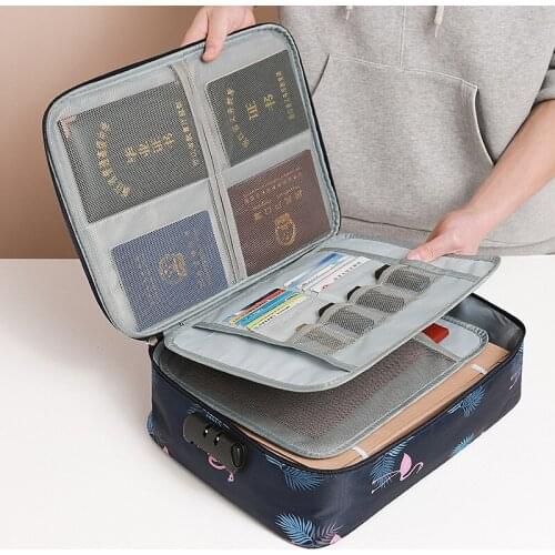 Multi-functional Certificate Storage Bag Multi-layer Large Capacity File Passport Sorting Bag