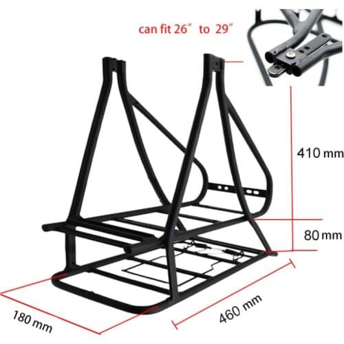 Bicycle Luggage Carrier Holder Stand Cargo Rear Rack Double Layer Shelf Adjustable Bag for 26 700C bike Bike Rack Caballete Moto
