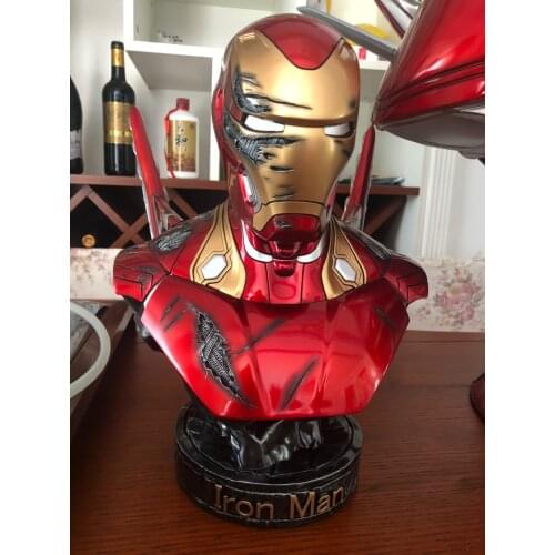 [VIP] 34.5cm Battle damage version super hero Iron hero 1:2 MK50 Head bust Portrait GK Action Figure statue Collectible Model