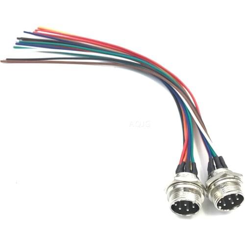 GX12 GX16 Butt Joint 2/3/4/5/6/7/8/9/10 Pins Waterproof Aviation Plug Socket Connector With 18cm Wire Cable Connector Air Plug