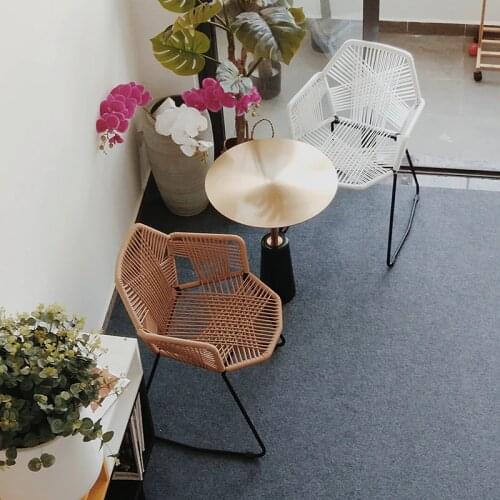 Knitting Single Chair For Outdoors كرسي Minimalist Balcony Leisure Single Simplicity Chair 좌식의자 Originality табурет трансформер